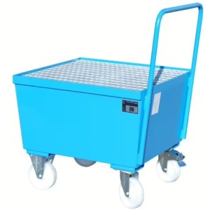 Chariot de rétention mobile pour 1 fût de 200 litres avec bac de rétention