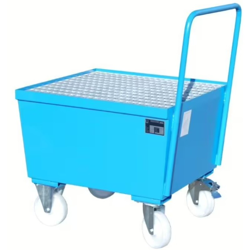 Chariot de rétention mobile pour 1 fût de 200 litres avec bac de rétention