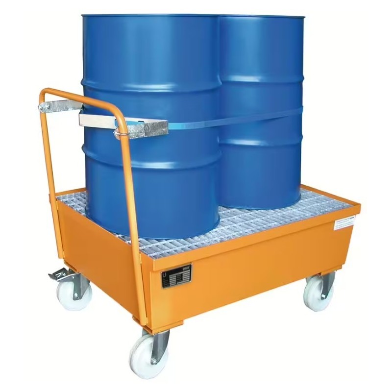 Chariot de rétention pour 2 fûts de 200 litres