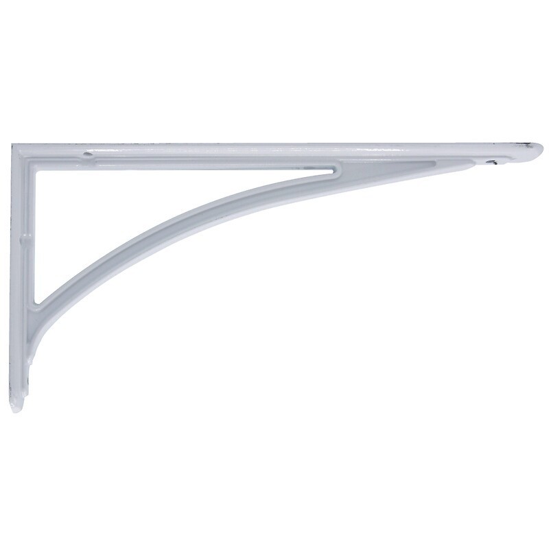 Consoles 150kg renforcées charge lourde - à visser - en aluminium blanc - 150 x 300 mm Consoles 150kg renforcées charge lourde - à visser - en aluminium blanc - 150 x 300 mm