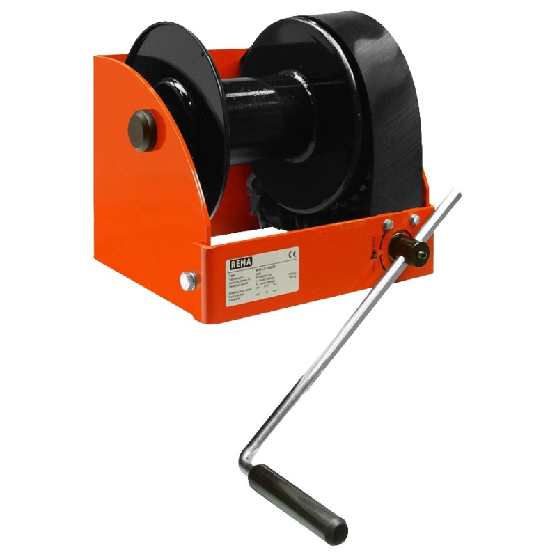 Treuil de levage mural avec engrenage à vis sans fin