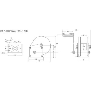 Treuils auto freinés de levage inox 304 ou galvanisé