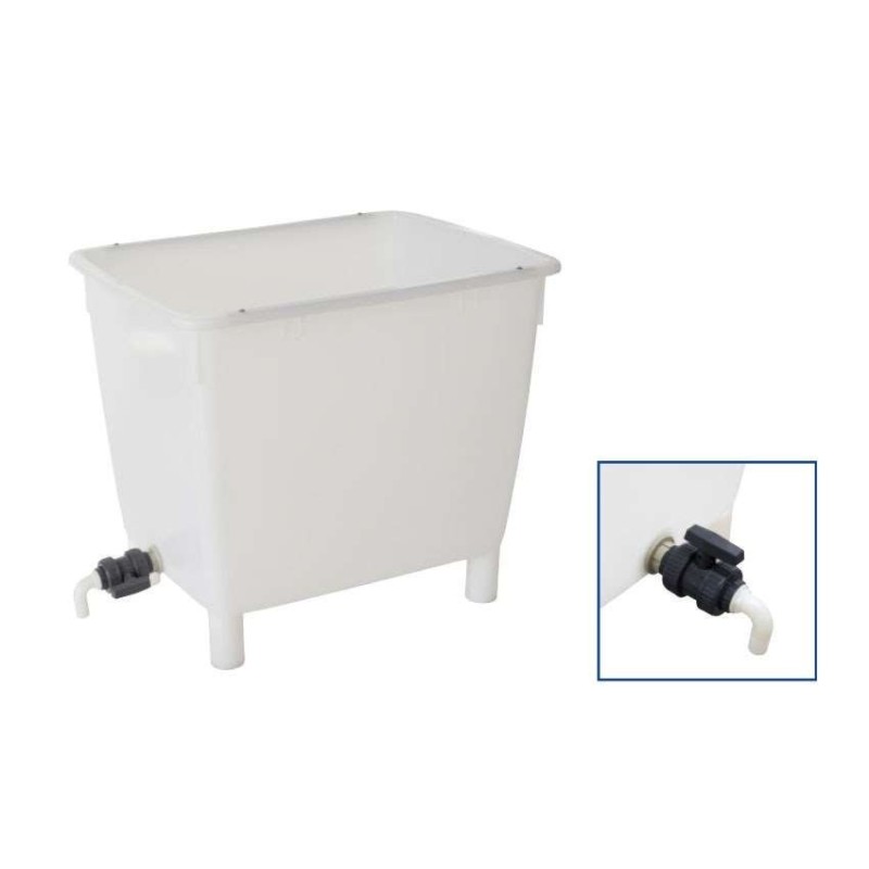 Bac de grand volume alimentaire 210 litres avec robinet