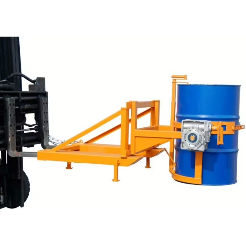 Basculeur de fût par manivelle pour chariot élévateur