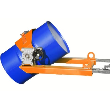 Basculeur de fût et de poubelles pour chariot élévateur