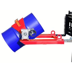 Basculeur de fût et de poubelles pour chariot élévateur