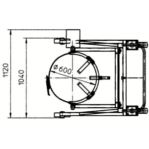 Chariot manuel pour le vidage de fût électro-hydraulique