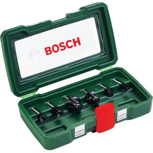 Ensemble de fraises au carbure pour le bois emmanchement 6 mm - BOSCH