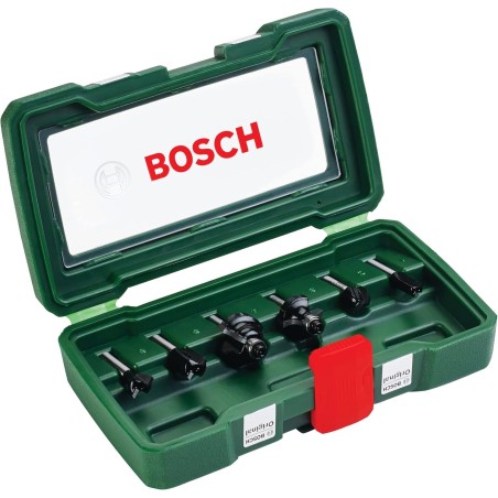 Ensemble de fraises au carbure pour le bois emmanchement 6 mm - BOSCH