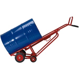 Diable dépalettiseur de fûts à rebord métalliques et  plastiques 220 L