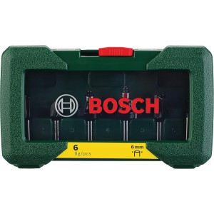 Ensemble de fraises au carbure pour le bois emmanchement 6 mm - BOSCH Ensemble de fraises au carbure pour le bois emmanchement 6 mm - BOSCH