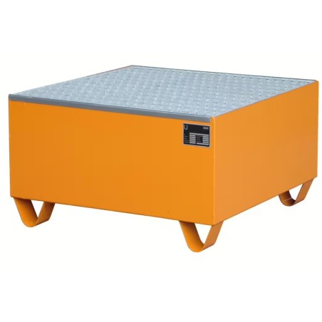 Bac de rétention 1 fût capacité 221 litres avec caillebotis