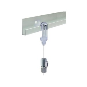 Cimaise en kit - adhésif - longueur 2 m - finition blanc - avec 2 fils de suspension