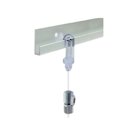 Cimaise en kit - adhésif - longueur 2 m - finition blanc - avec 2 fils de suspension