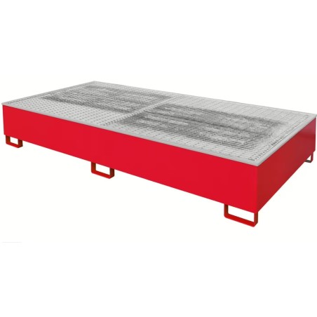 Bac de rétention pour 2 IBC avec volume de rétention 1135 litres