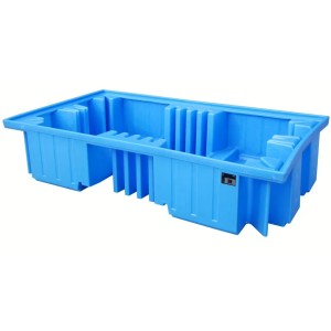 Bac de rétention en PE pour 2 IBC de 1000 L