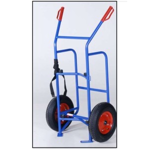 Diable pour le transport de 1 fût avec sangle de maintien