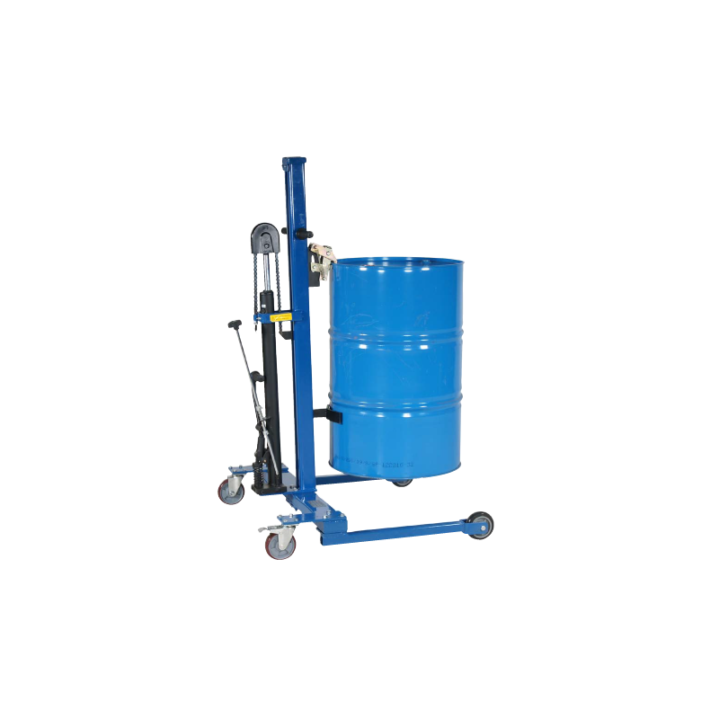 Chariot pour manipulation de fûts avec blocage de sécurité