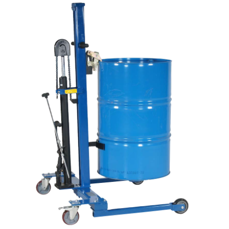 Chariot pour manipulation de fûts avec blocage de sécurité