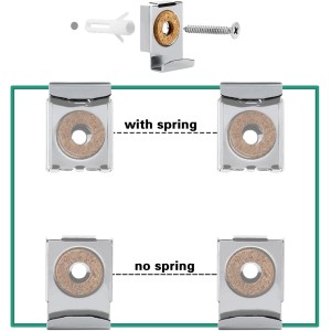 Lot de 4 Pattes de fixation Miroir Lot de 4 Pattes de fixation Miroir