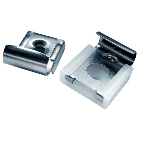 Kit de fixations à ressort en inox poli pour miroir