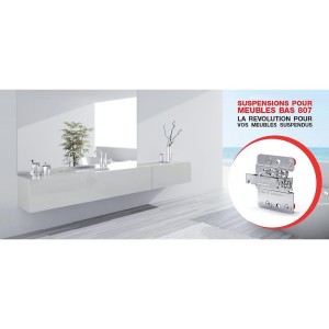 Suspension pour meuble bas anti-décrochement