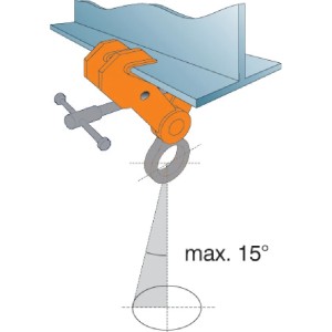 Pince à poutre avec œillet de levage