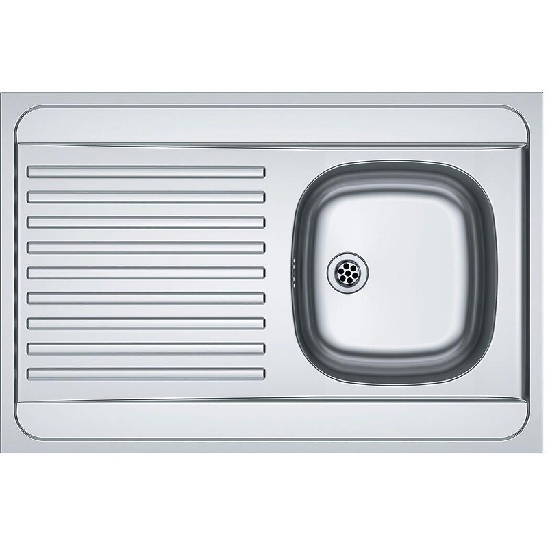 Évier inox 1000x600 à poser 1 cuve et 1 égouttoir