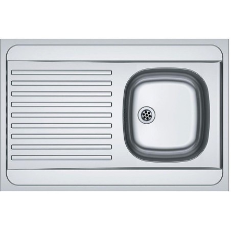 Évier inox 1000x600 à poser 1 cuve et 1 égouttoir