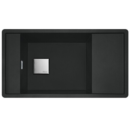 Evier grande cuve 877x495 mm  1 cuve et 1 égouttoir noir