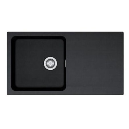 Évier de synthèse 1 cuve + 1 égouttoir 940 mm noir