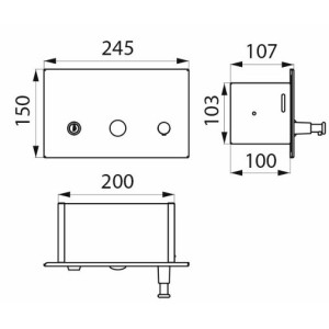Distributeur de savon mural encastrable