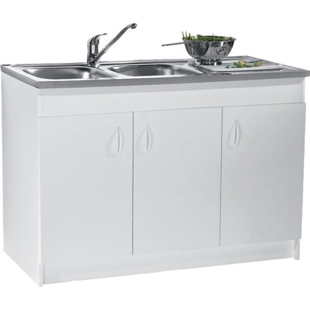 Meuble sous évier longueur de 800 à 1200 avec 2 ou 3 portes