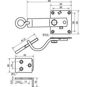 Vis de rappel de table en acier