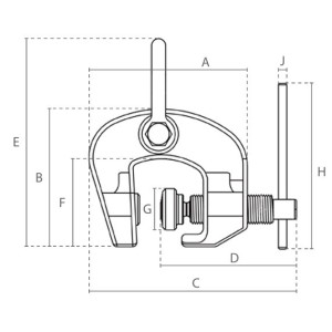 Pince de levage avec serrage à vis de 500 à 6000kg