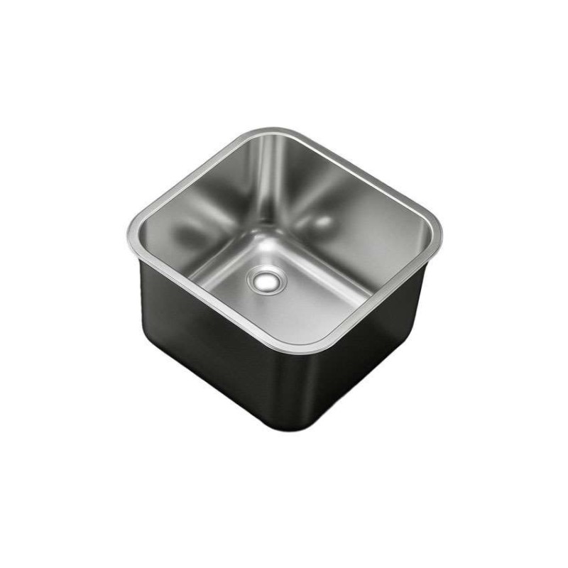 Cuve à poser 400x400x300mm inox sans trop-plein - RONDA