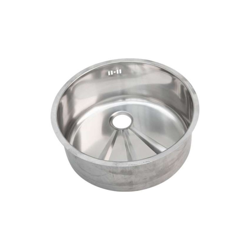 Cuve ronde inox 304 avec trop-plein et bonde