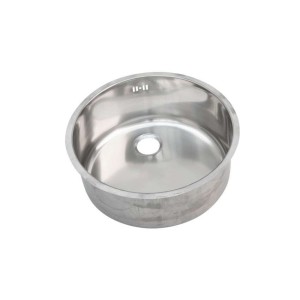 Cuve ronde inox 304 avec trop-plein et bonde