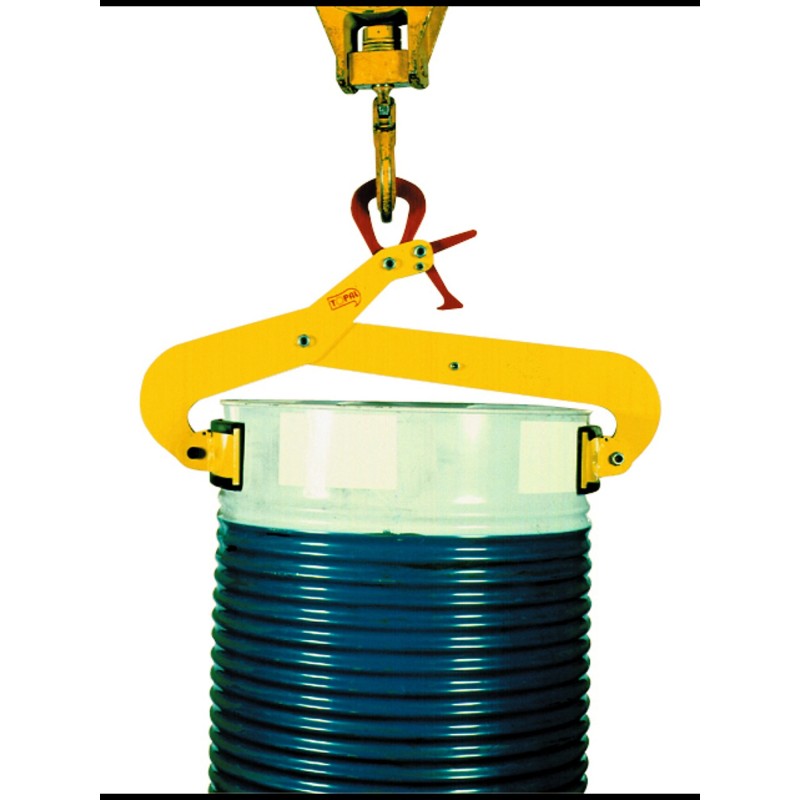 Pinces semi-automatiques pour levage de fûts acier verticaux