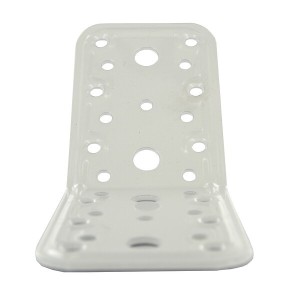 Équerre d'angle 135° pour assemblage en acier blanc