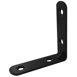 Équerre à bouts ronds en acier noir