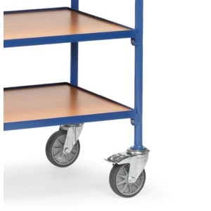 Servante d'atelier avec 4 plateaux en mélaminé