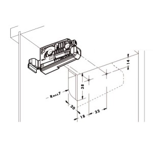 Accrochage murale pour meuble avec plaquette de fixation
