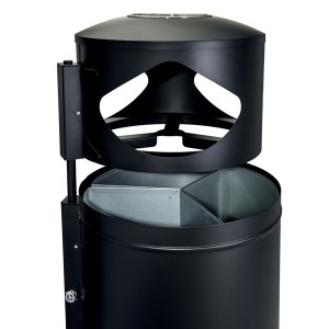 Cendrier corbeille extérieure pour tri sélectif