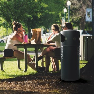 Cendrier corbeille extérieure pour tri sélectif
