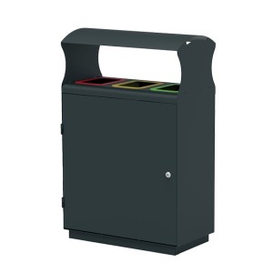 Corbeille tri sélectif 3 entrées Amsterdam