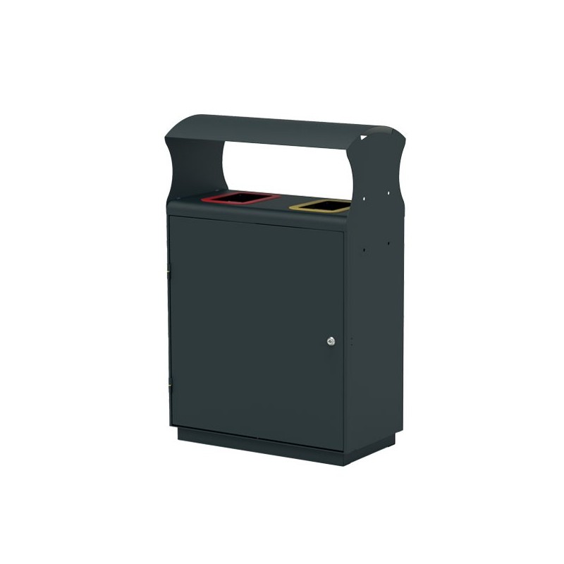 Corbeille tri sélectif 2 entrées Amsterdam