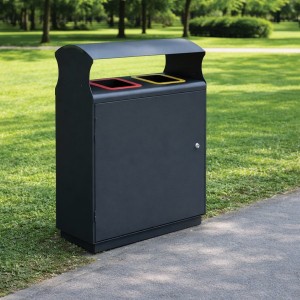 Corbeille tri sélectif 2 entrées Amsterdam