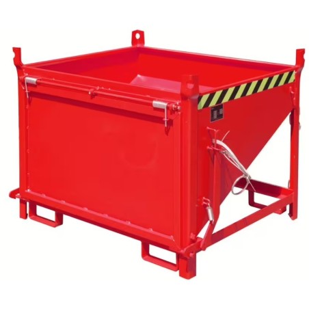 Conteneur silo pour chariot élévateur rouge