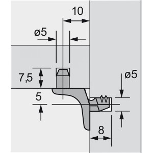 Taquets d'étagères avec tenon